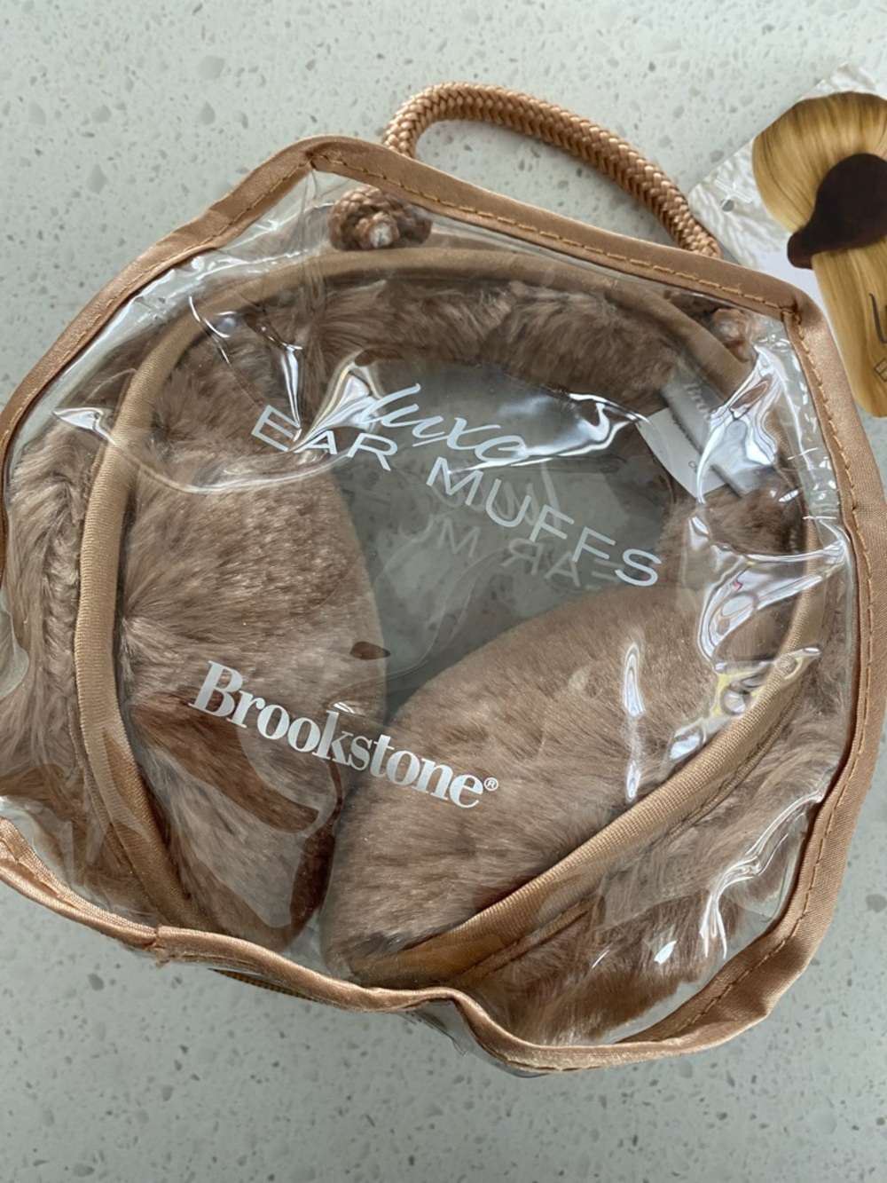 Brookstone Faux Fur Ear Muffs - Tan